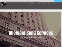 Tablet Screenshot of allegiantbonds.com